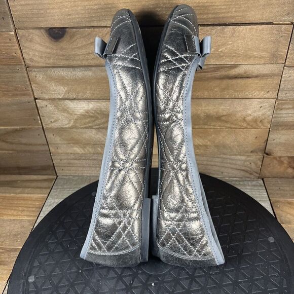 Born Womes Sz 8 M Bronze Metallic Quilted Leather Ballet Flats Shoes-Flat Bow - Picture 8 of 10